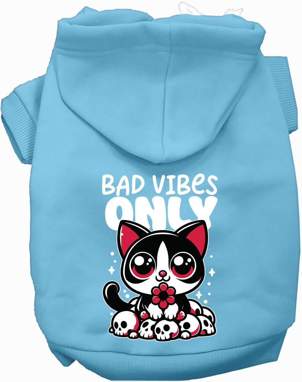 Dog Hoodie Bad Vibes Only for Trendy Festive Comfort Wear