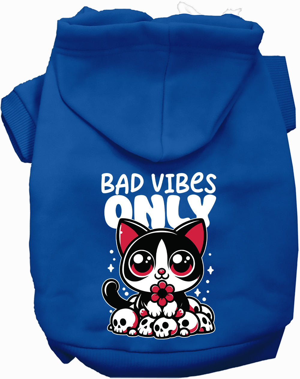 Dog Hoodie Bad Vibes Only for Trendy Festive Comfort Wear