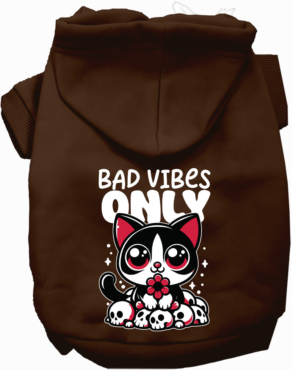Dog Hoodie Bad Vibes Only for Trendy Festive Comfort Wear