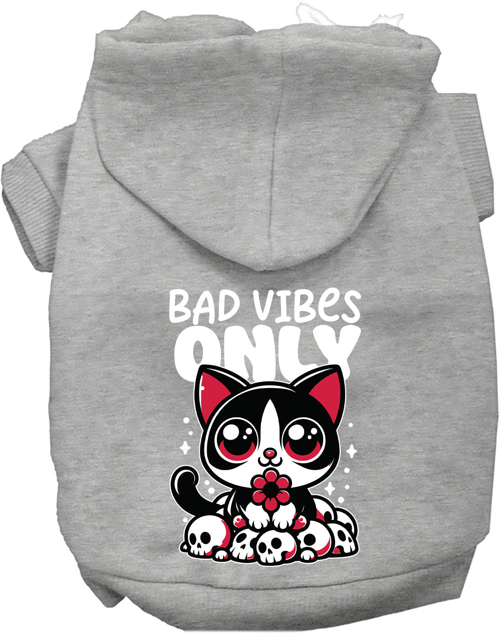 Dog Hoodie Bad Vibes Only for Trendy Festive Comfort Wear