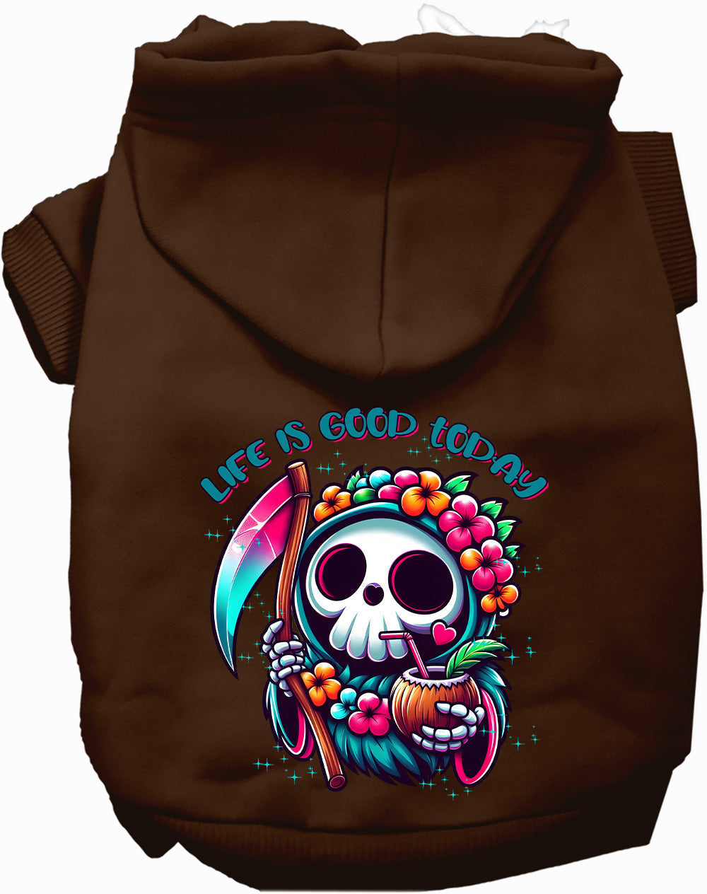 Purrfect Kingdom™ - Tropical Grim Reaper Festive Hoodie