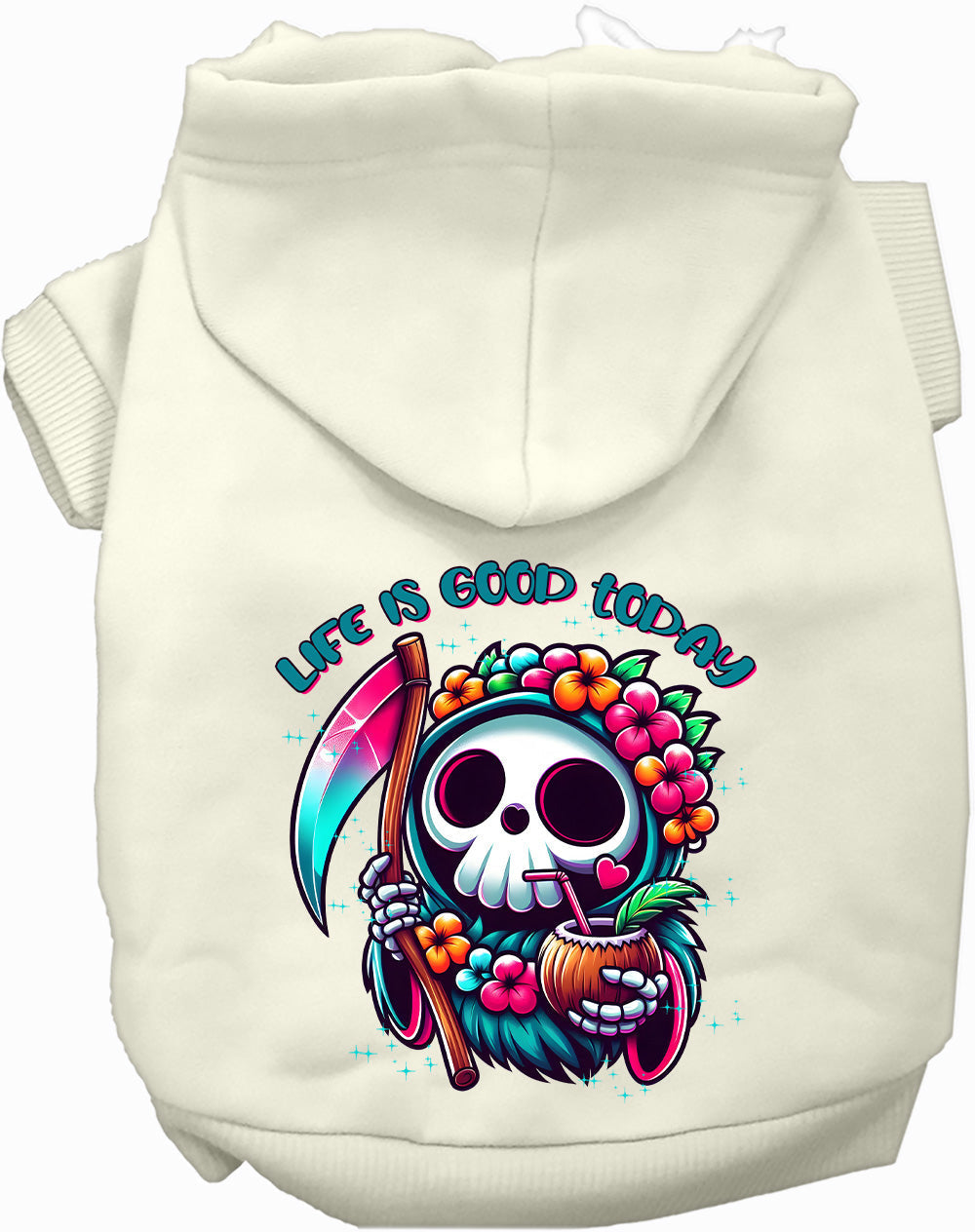 Purrfect Kingdom™ - Tropical Grim Reaper Festive Hoodie