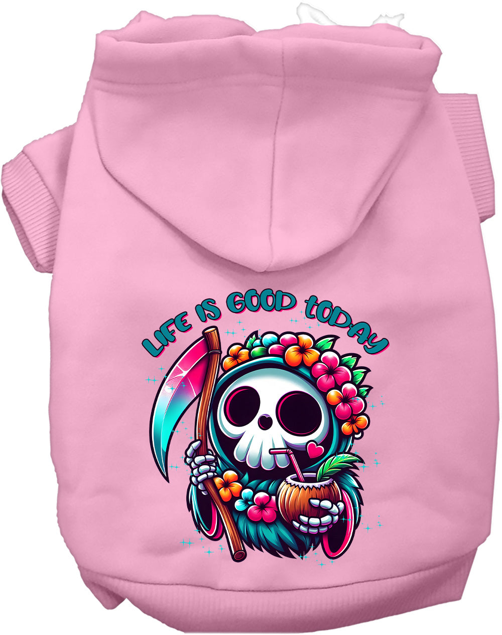 Dog Hoodie Tropical Grim Reaper for Unique Festive Pet Style