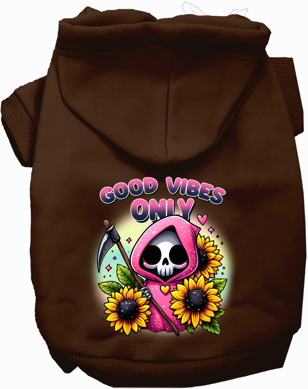 Dog Hoodie Sun Flowers and Scythes for Festive Flair Wear