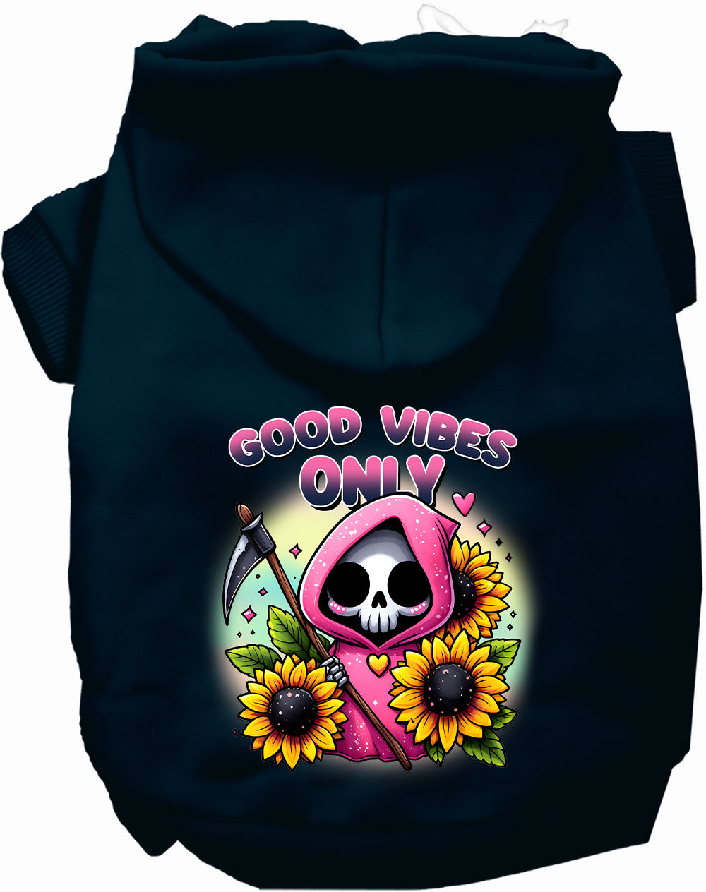 Dog Hoodie Sun Flowers and Scythes for Festive Flair Wear