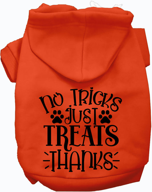 No Tricks Just Treats Halloween Pet Hoodie for Dogs and Cats