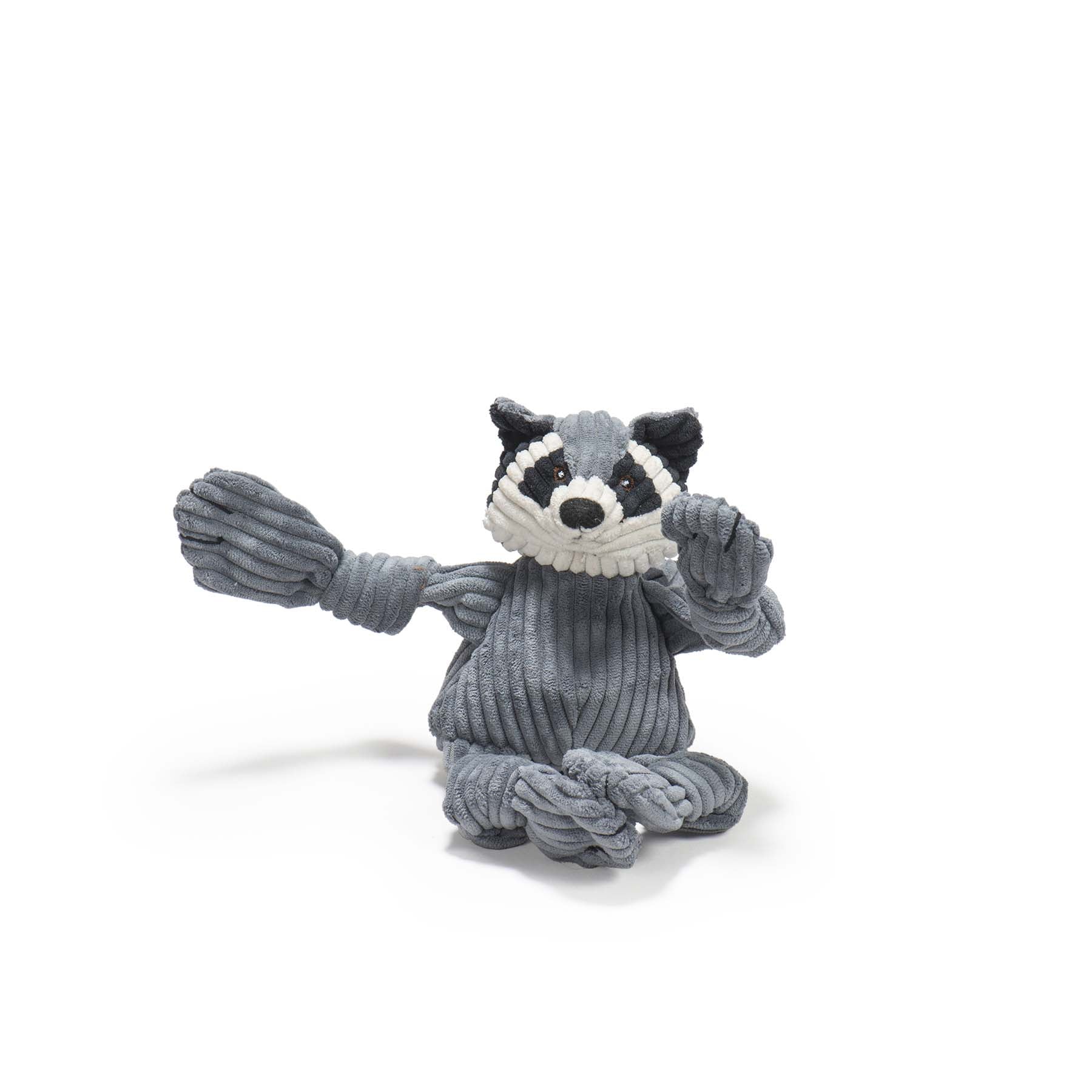 Dog Toy Reggie Raccoon Knottie Plush Toy for Daily Use Essen - lifestyle product image for dog toy