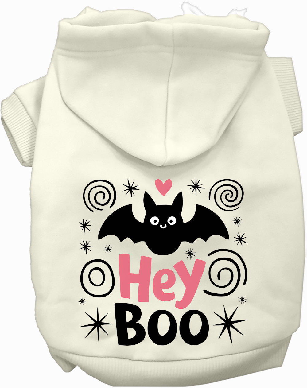 Dog Hoodie Hey Boo Halloween for Festive Pet Spirit Wear for