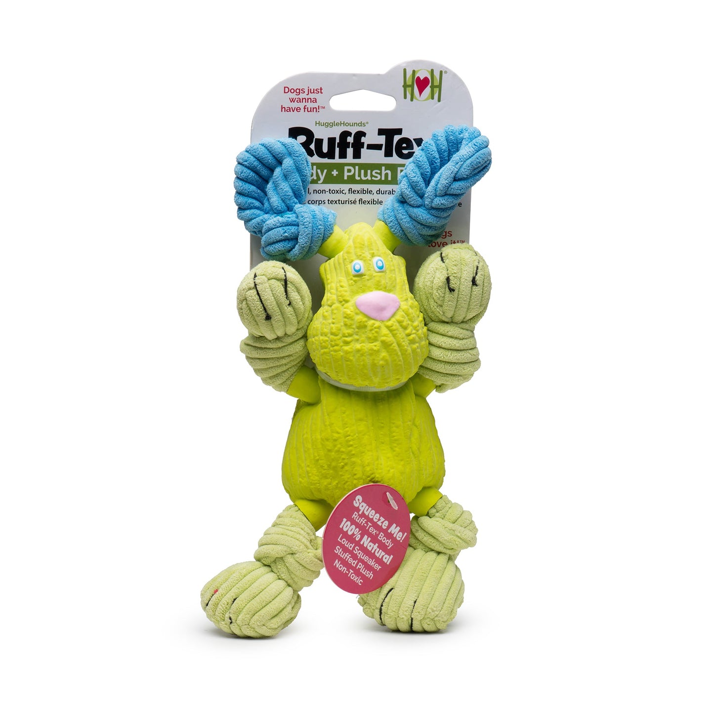 Dog Toys-Bugsy Bunny Huggle-Fusion Durable Plush Latex Toy