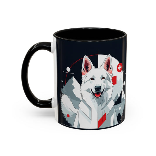 White Swiss Shepherd Dog Accent Coffee Mug - Perfect Gift for Dog Lovers