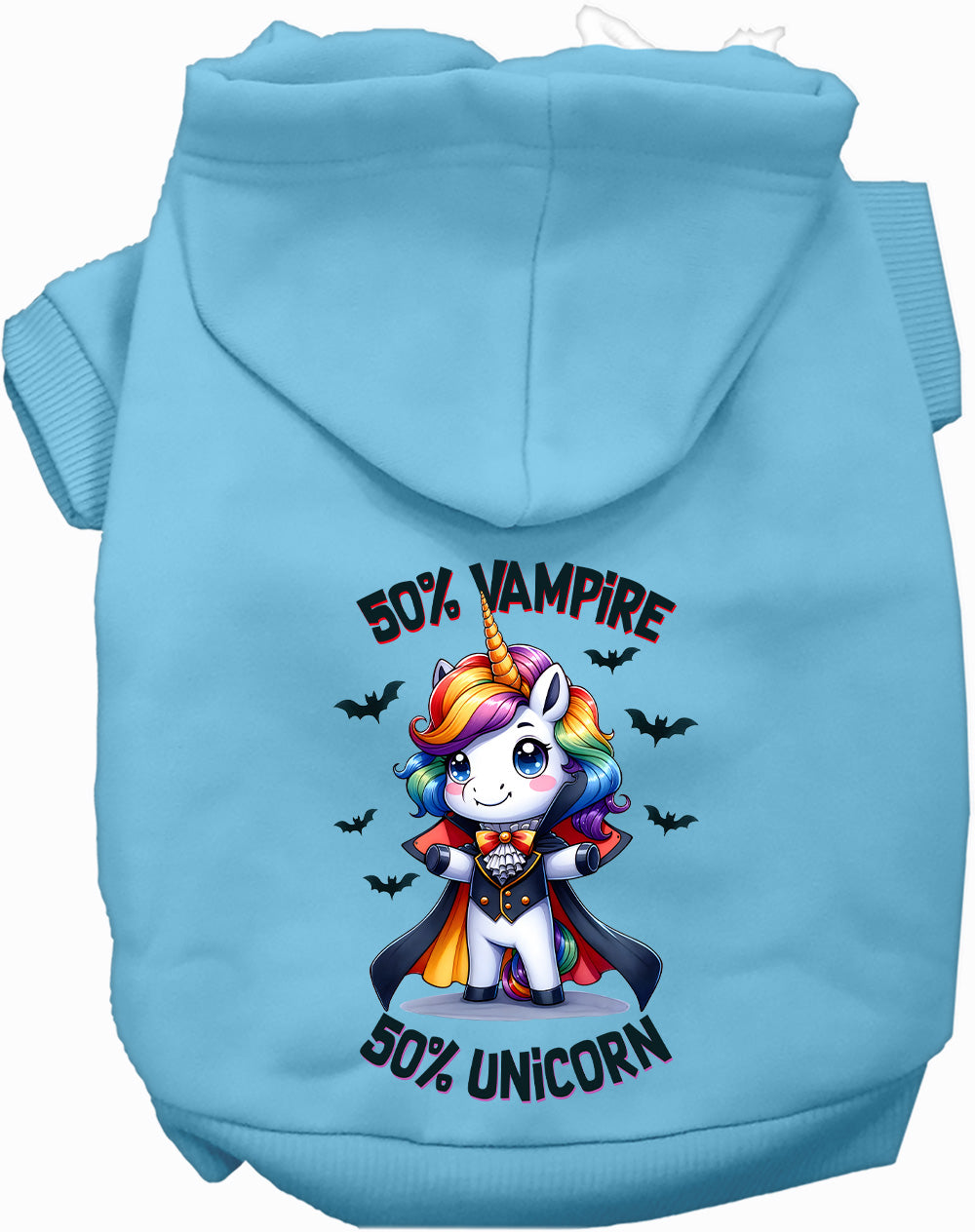 Dog Hoodie Vampire and Unicorn for Festive Enchantment Pet