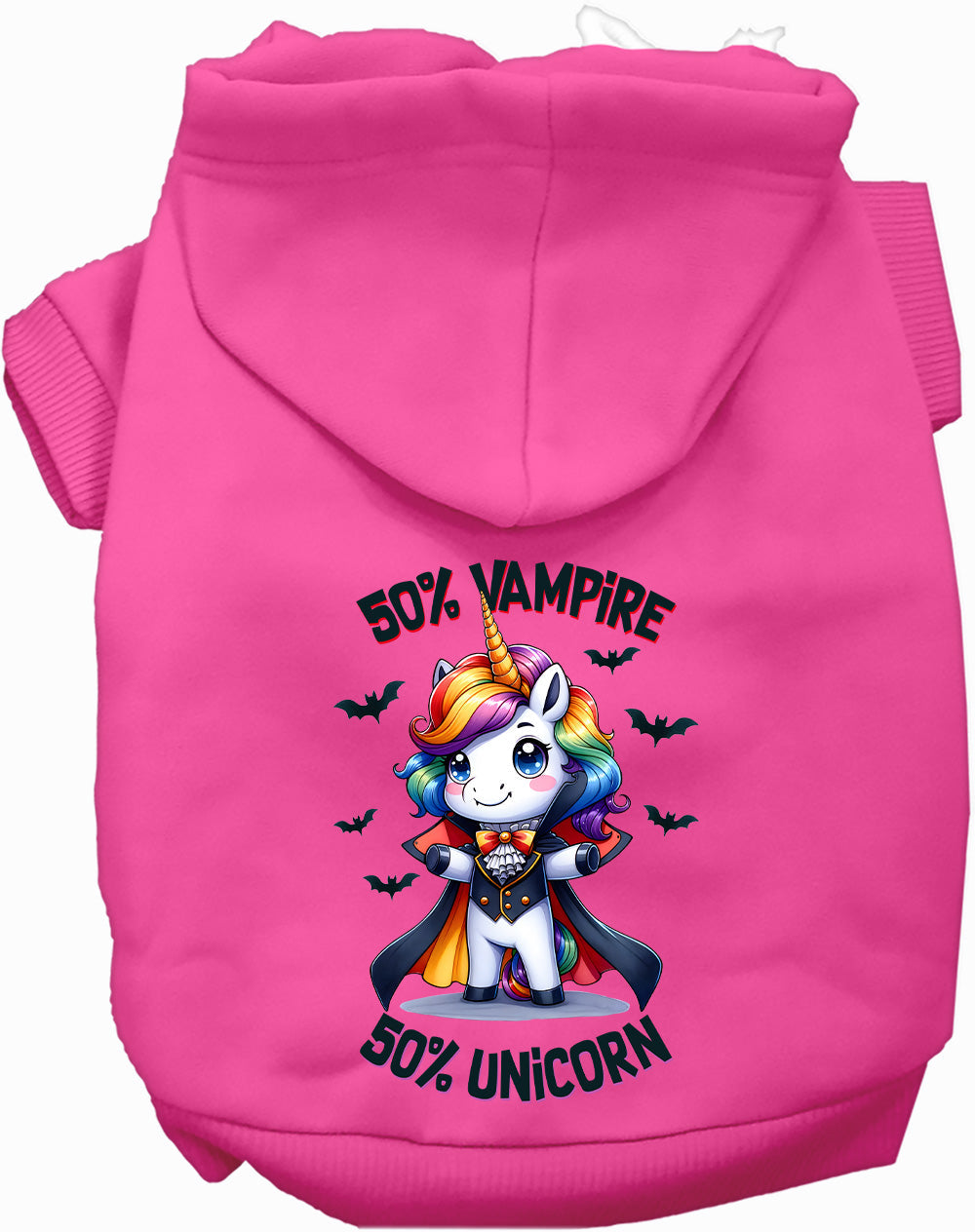 Dog Hoodie Vampire and Unicorn for Festive Enchantment Pet