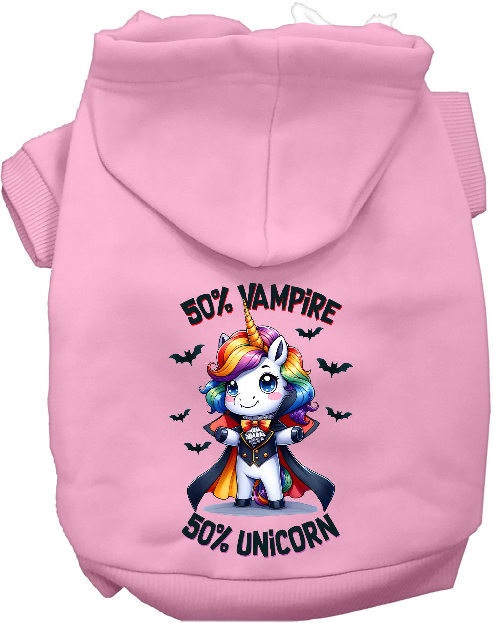 Dog Hoodie Vampire and Unicorn for Festive Enchantment Pet