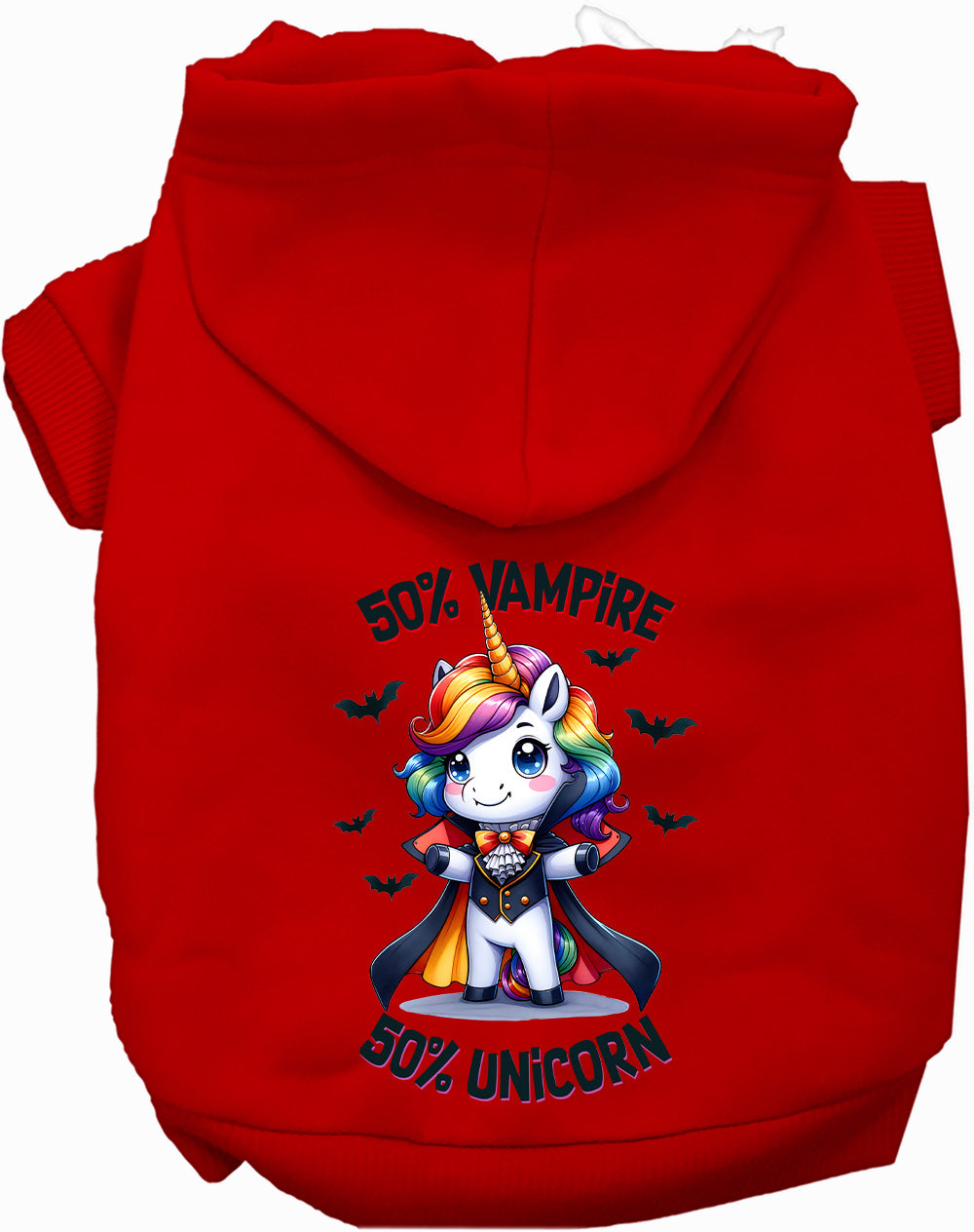 Dog Hoodie Vampire and Unicorn for Festive Enchantment Pet