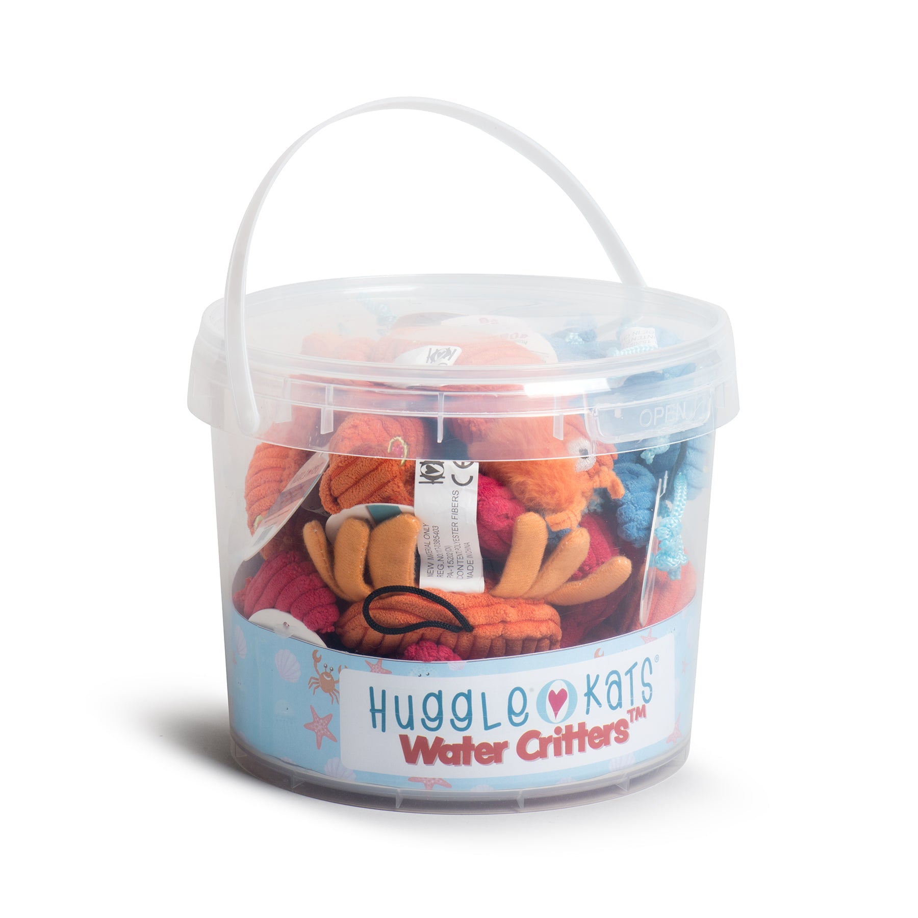 Cat Toy HuggleKats Water Critters Bucket of Toys 12 Pack - main product image for cat toy