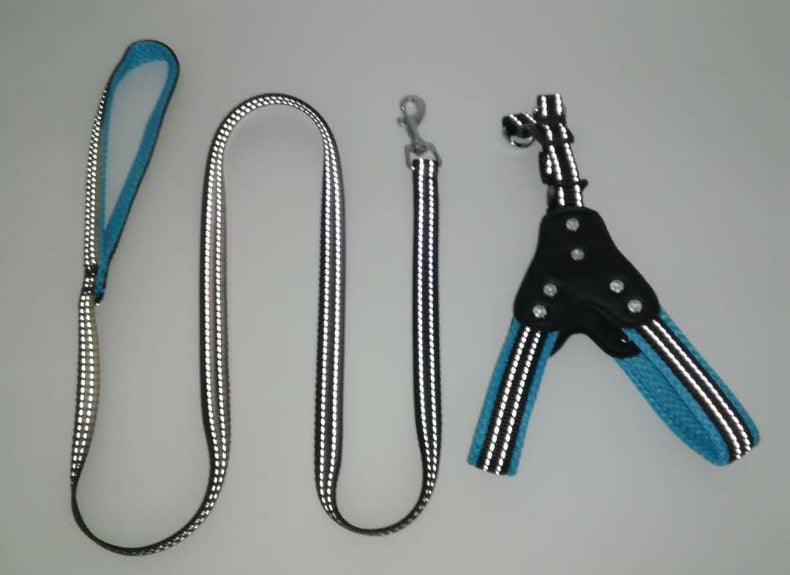 Comfortable Mesh Fabric Shiny Rhinestone Pet Hand Holding