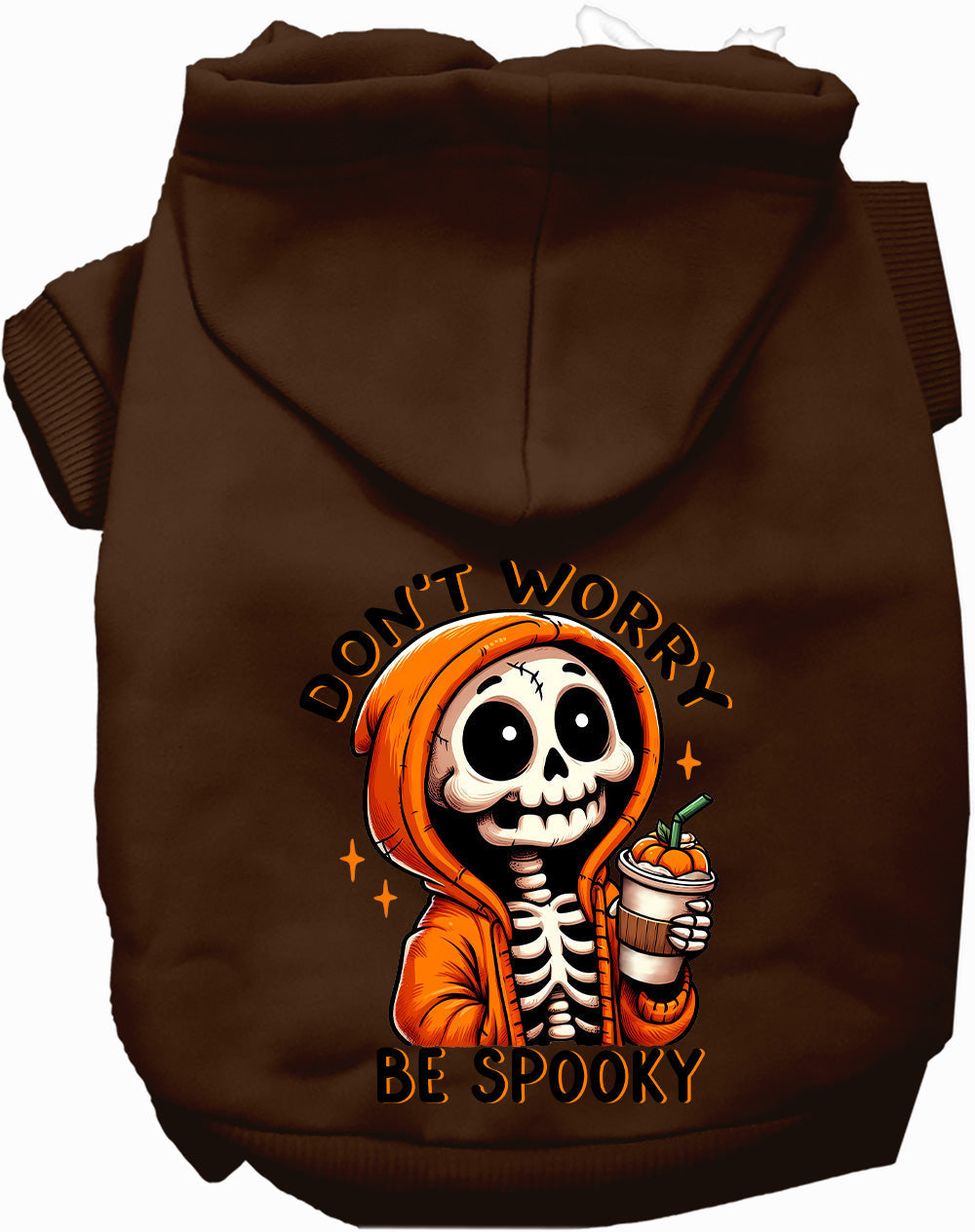 Dog Hoodie Dont Worry Be Spooky Halloween Festive Style for