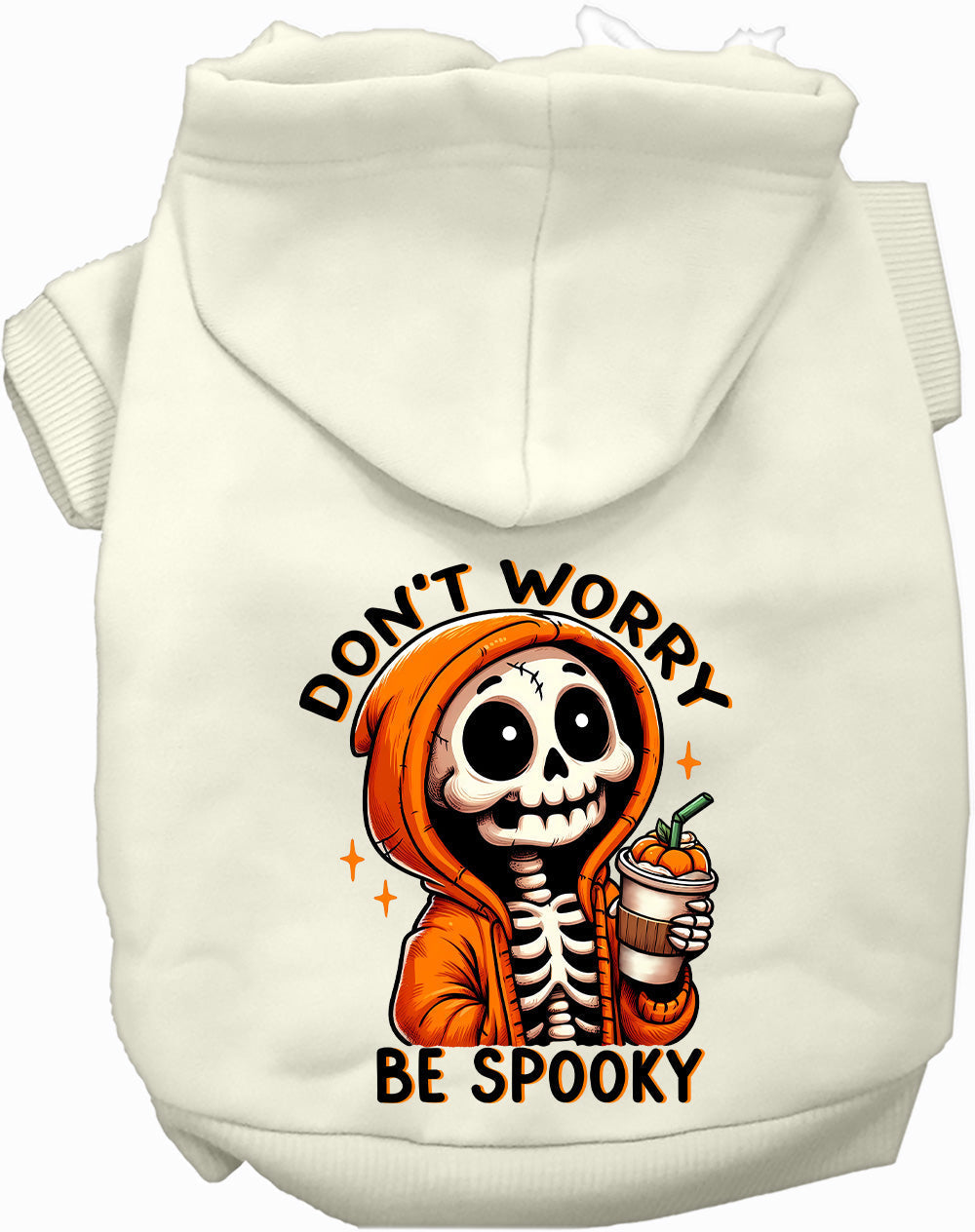 Dog Hoodie Dont Worry Be Spooky Halloween Festive Style for