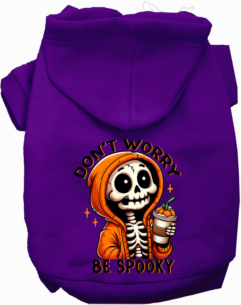 Dog Hoodie Dont Worry Be Spooky Halloween Festive Style for