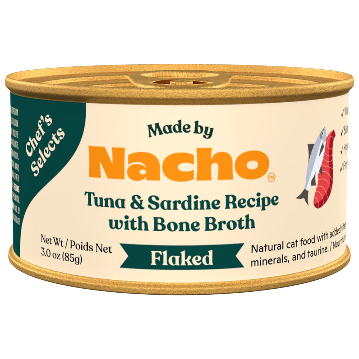 Made By Nacho Tuna & Sardine In Bone Broth Cat Can (3oz) - Made by Nacho Cat Food - The Family Pet