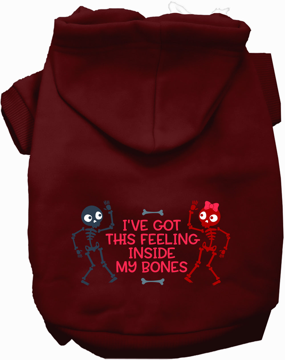 Dog Hoodie Inside My Bones for Festive Halloween Pet Style