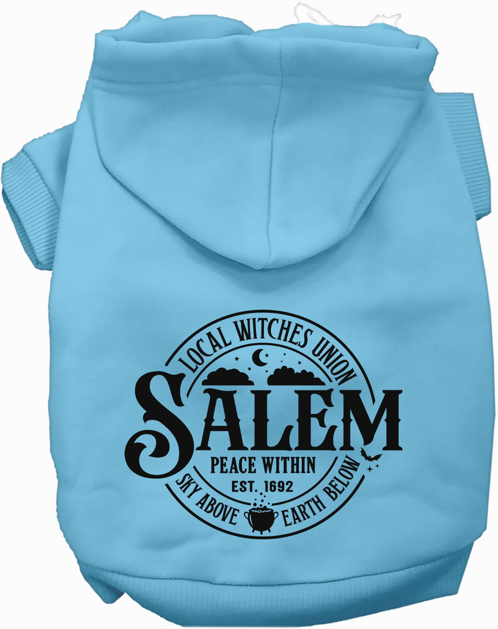Dog Hoodie Salem Witches Union for Festive Halloween Pet