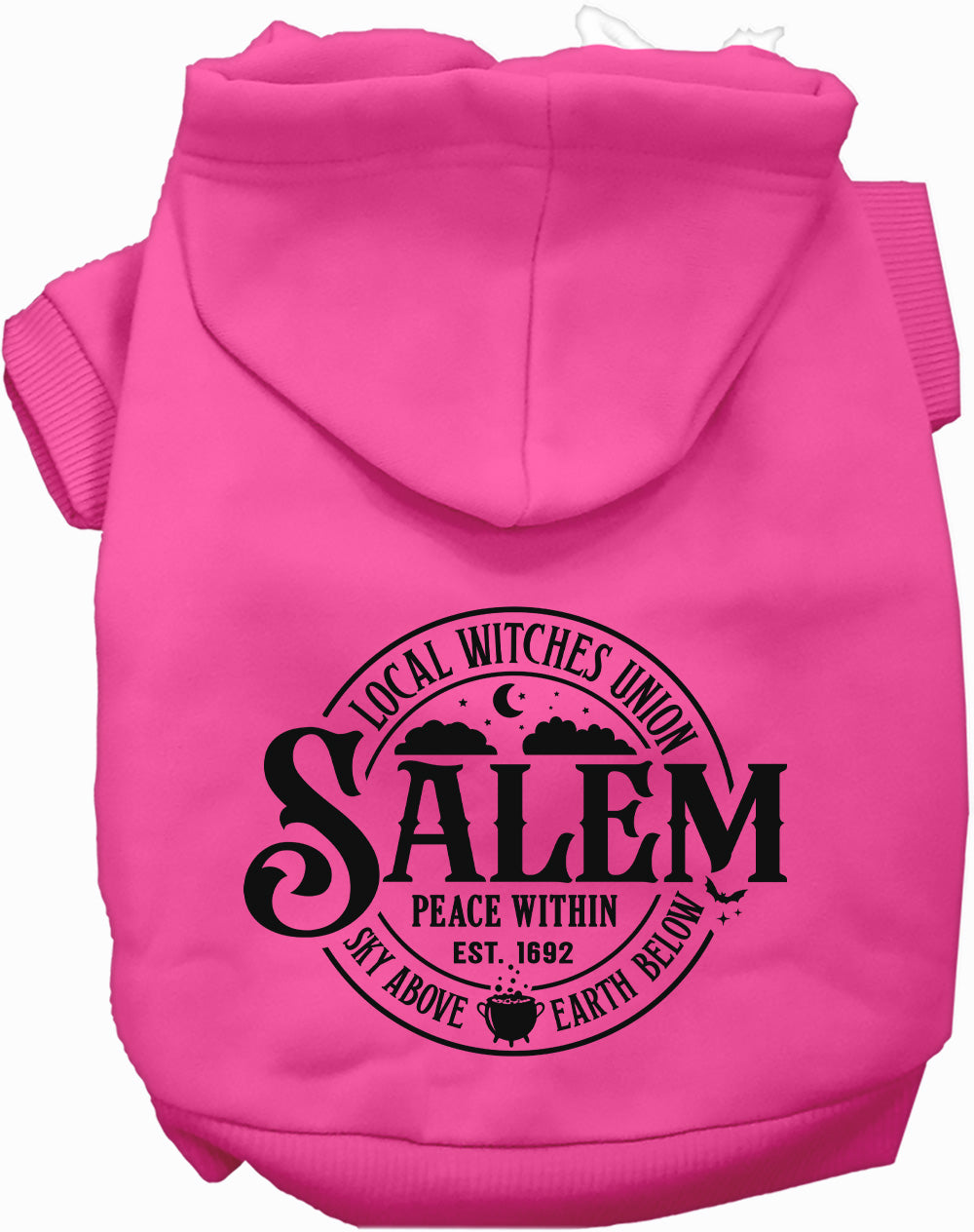 Dog Hoodie Salem Witches Union for Festive Halloween Pet