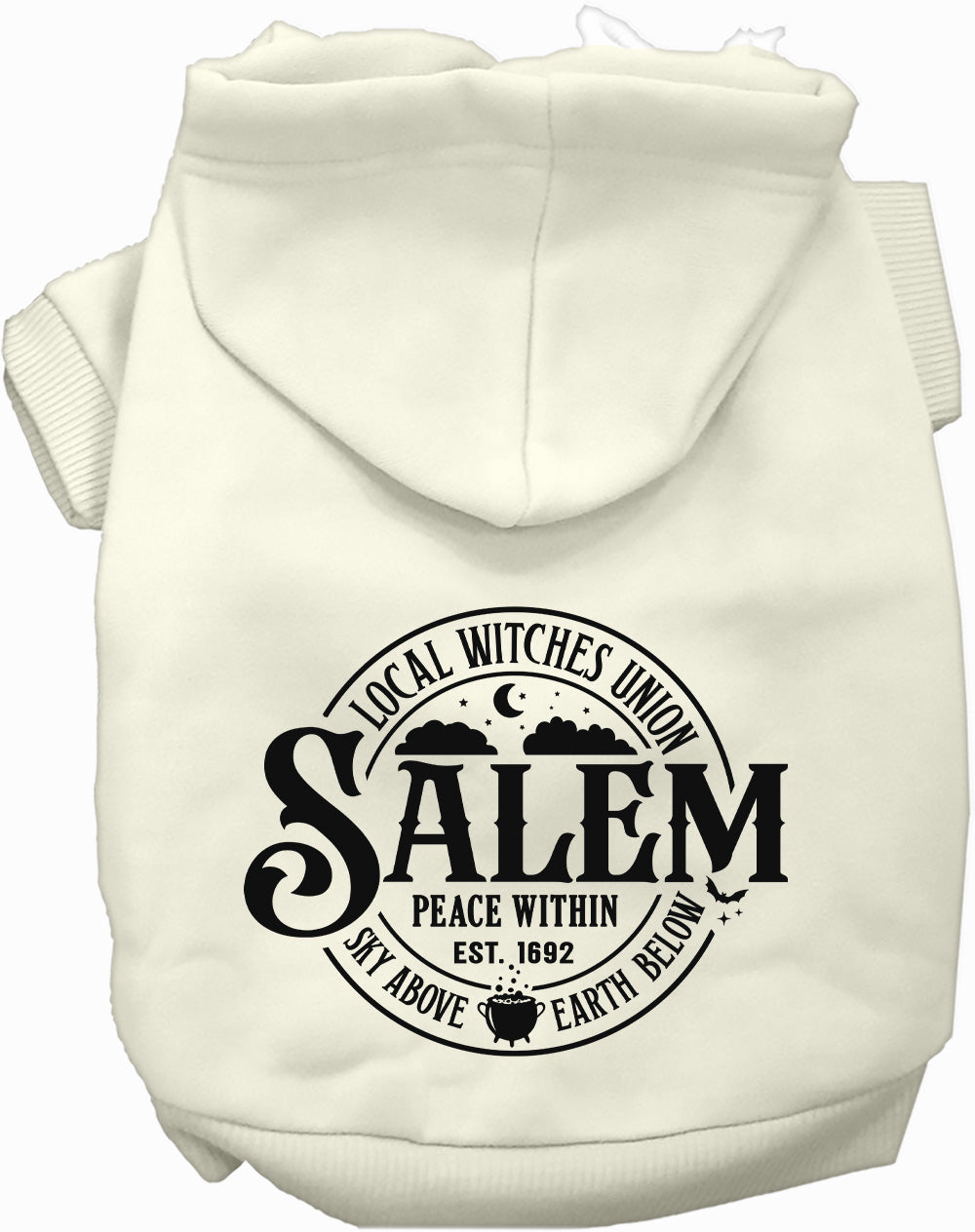 Dog Hoodie Salem Witches Union for Festive Halloween Pet