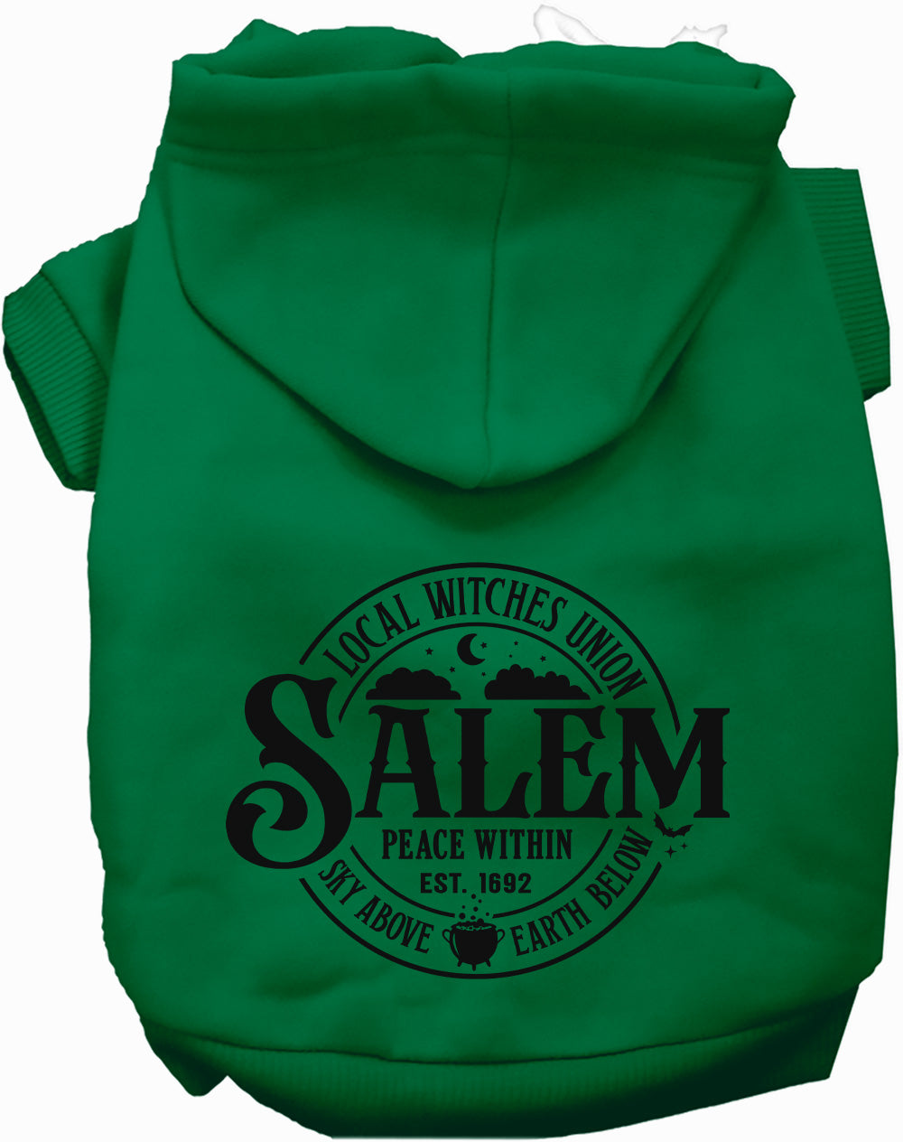 Dog Hoodie Salem Witches Union for Festive Halloween Pet