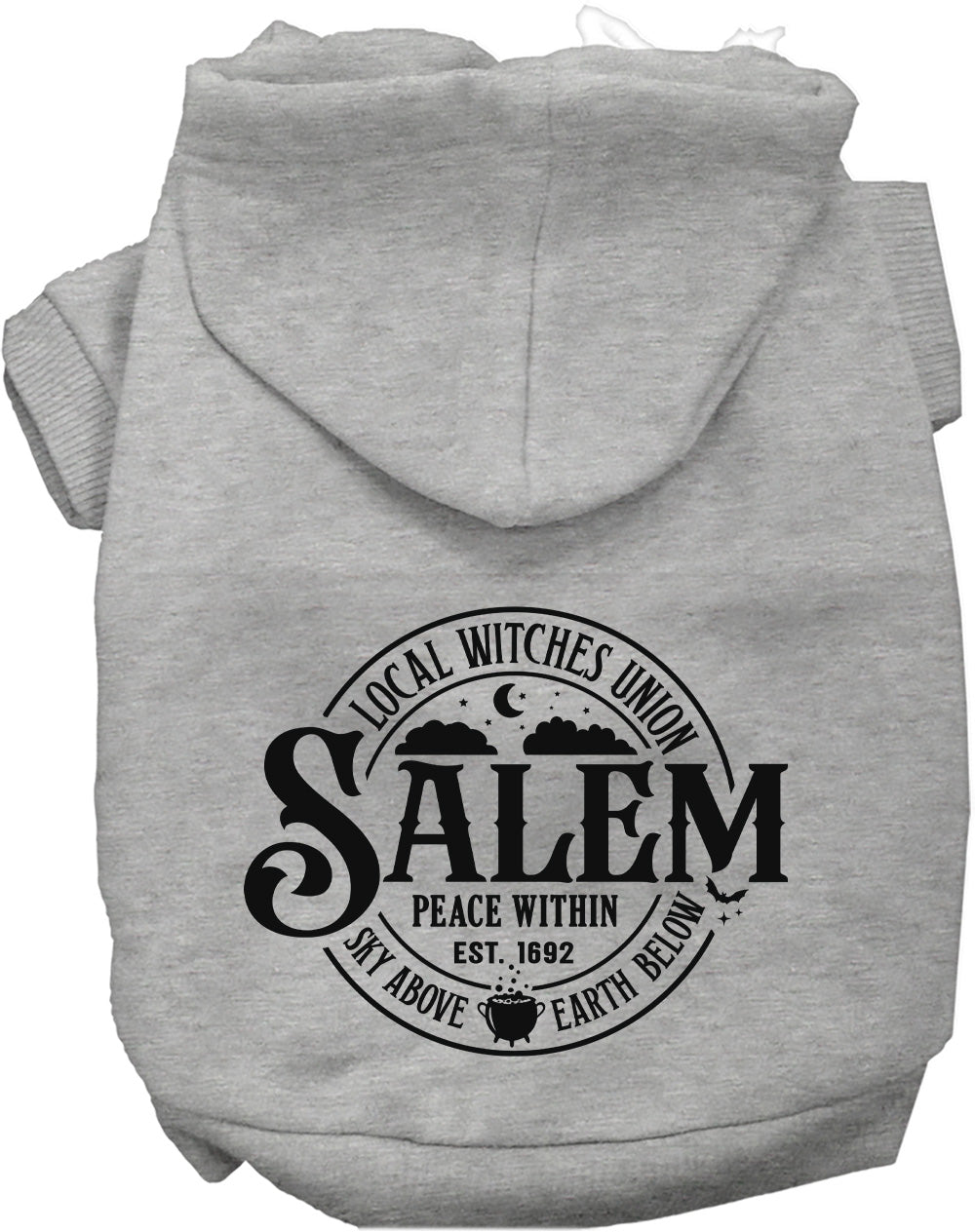 Dog Hoodie Salem Witches Union for Festive Halloween Pet