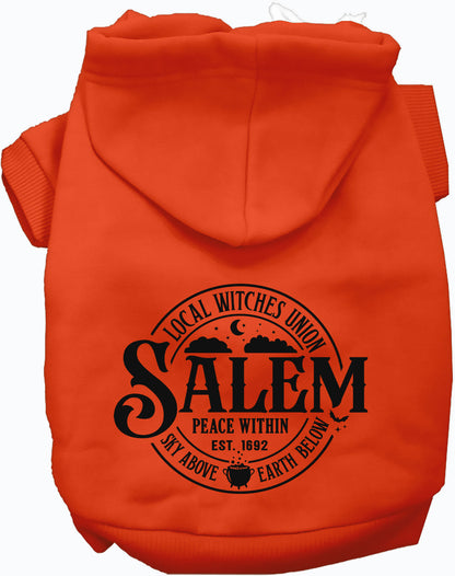 Salem Witches Union Spooky Halloween Pet Hoodie at Purrfect Pet Kingdom