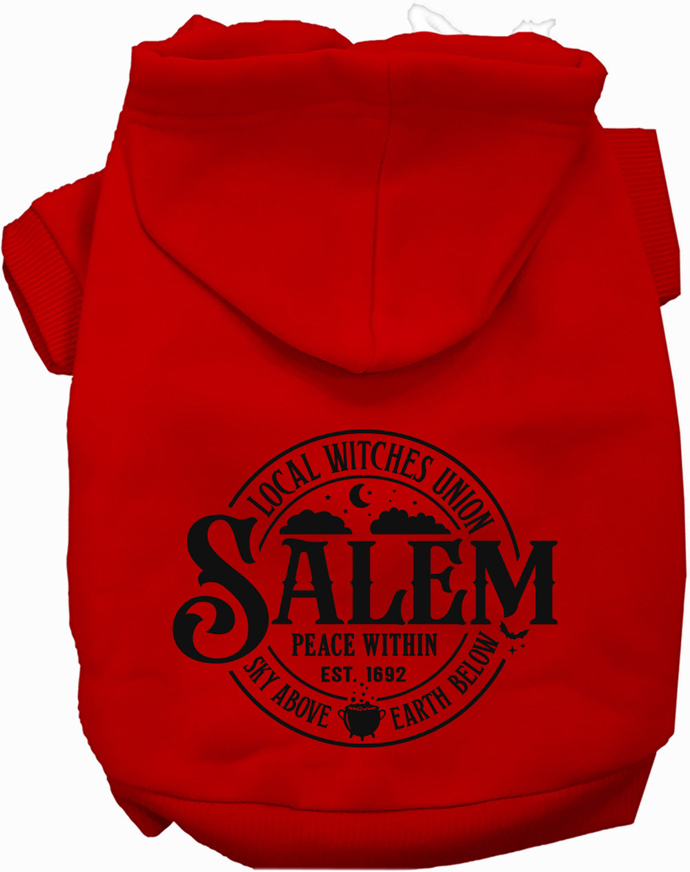 Salem Witches Union Spooky Halloween Pet Hoodie at Purrfect Pet Kingdom