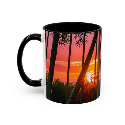 Bamboo Forest Sunrise Accent Coffee Mug - Perfect Gift for Dog Lovers