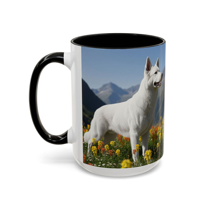 White Swiss Shepherd Dog Accent Coffee Mug - Perfect Gift for Dog Lovers