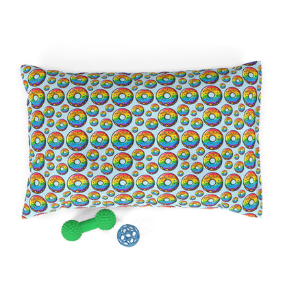 Bespattered Facade Rainbow Sprinkle Donut Indoor Pet Bed