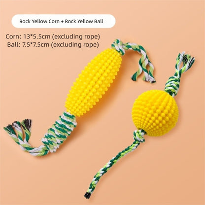 Pet Toy Corn Ball Knot Teething Toys, Large And Small Dog