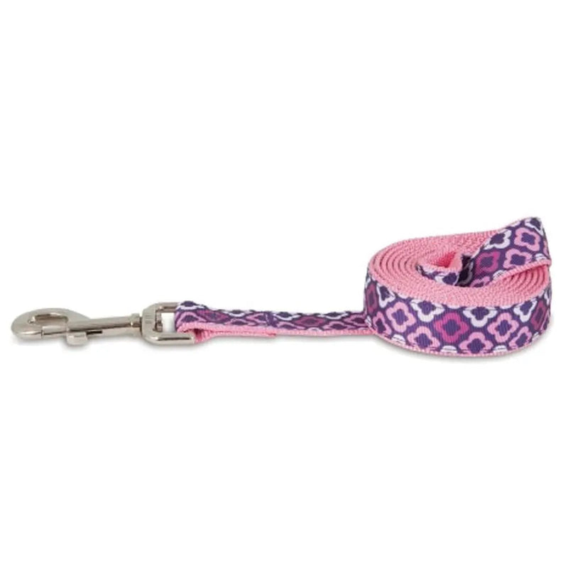 Aspen pet dog leash 1"X6" purple geo