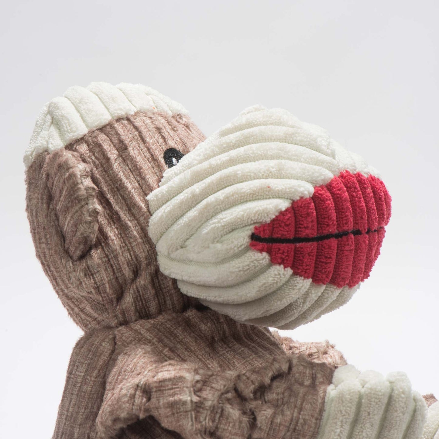Dog Toy Stuey Sock Monkey Knottie Plush Toy for Daily Use - size and texture image for dog toy