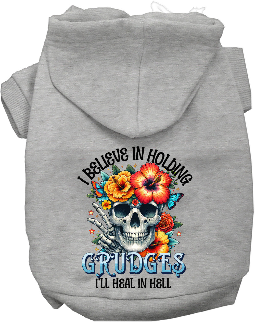 Grudges Skull Pet Hoodie - Cozy & Stylish Apparel for Dogs