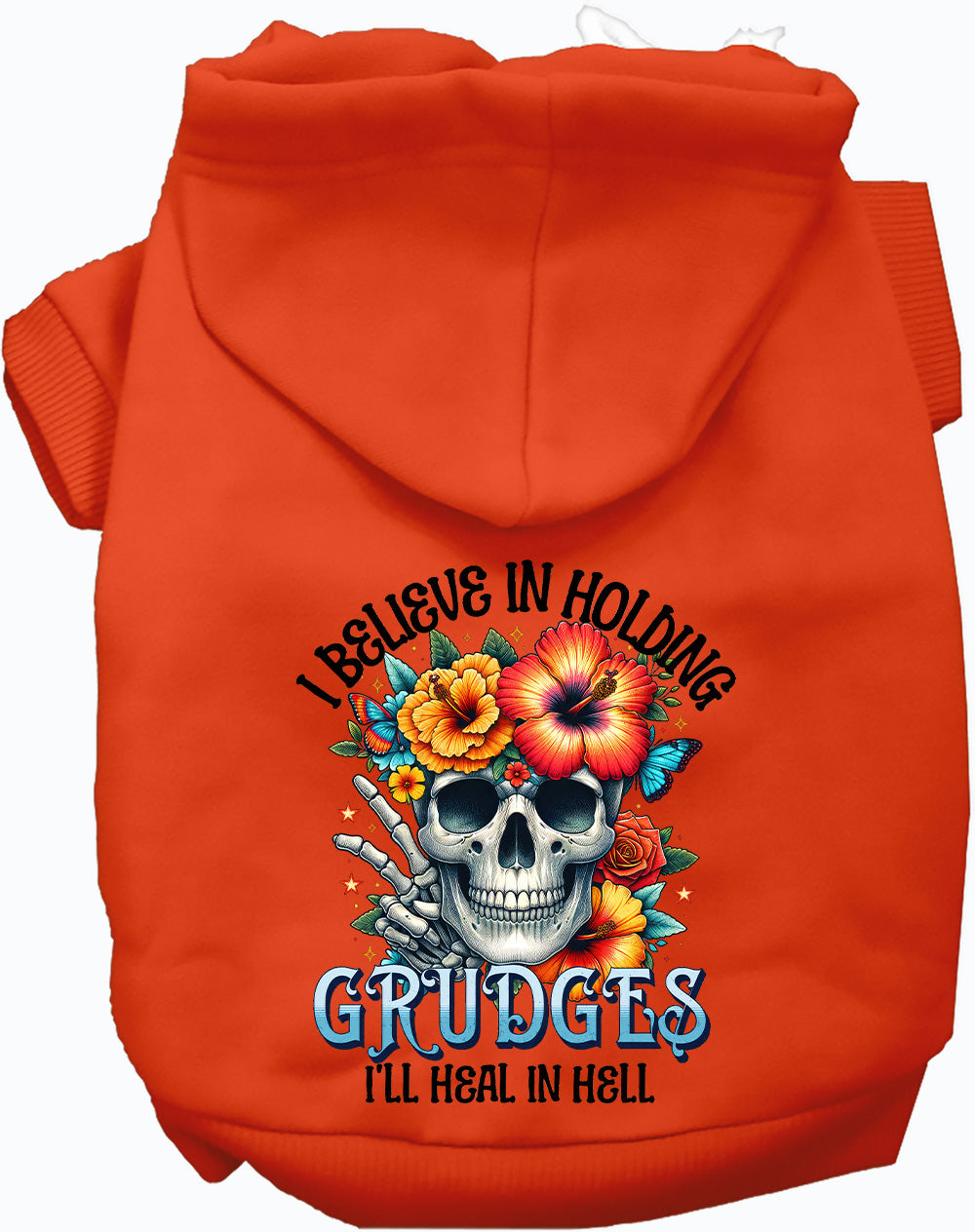 Grudges Skull Pet Hoodie - Cozy & Stylish Apparel for Dogs