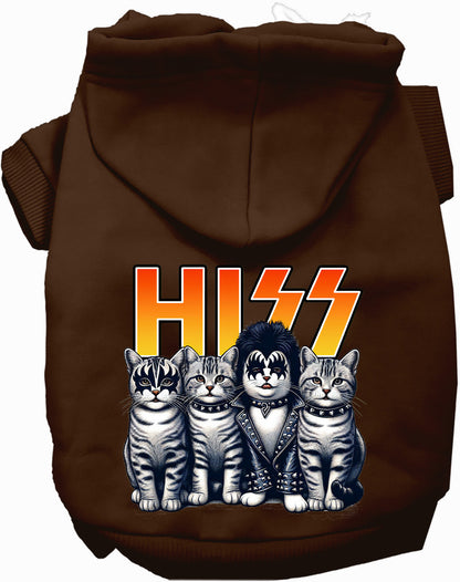 Hiss Kitties Parody Pet Hoodie: Fun Rocker Style at Purrfect Pet Kingdom