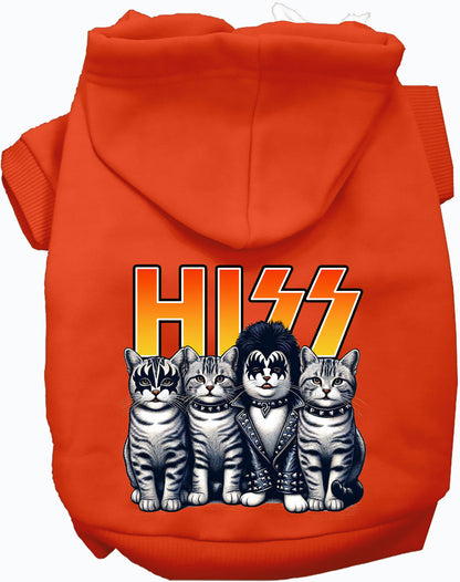 Hiss Kitties Parody Pet Hoodie: Fun Rocker Style at Purrfect Pet Kingdom