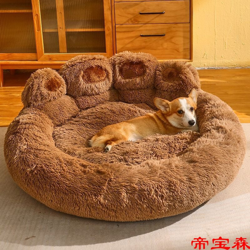 Kennel winter warm large dog Golden retriever bed Four seasons