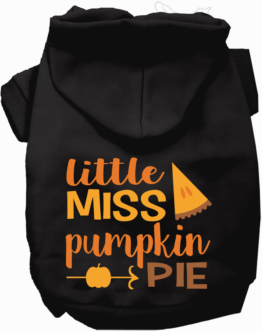 Dog Hoodie Little Miss Pumpkin Pie for Festive Halloween Pet