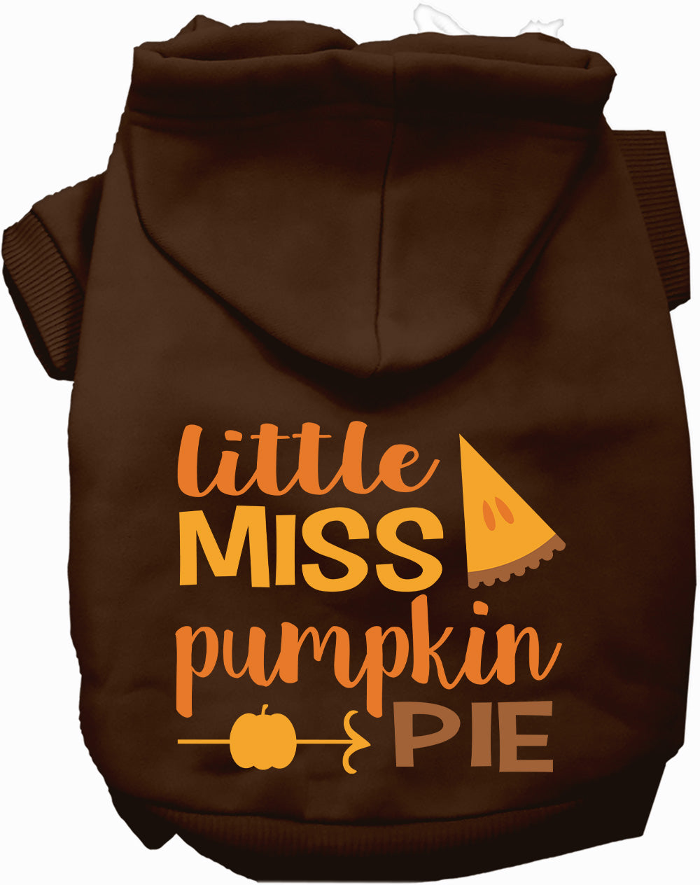 Dog Hoodie Little Miss Pumpkin Pie for Festive Halloween Pet
