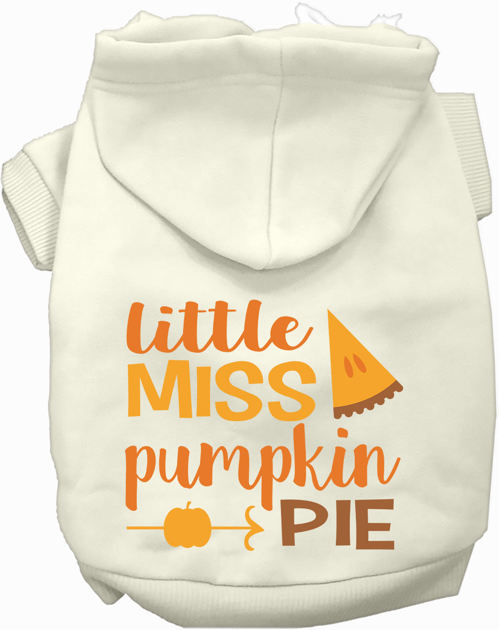 Dog Hoodie Little Miss Pumpkin Pie for Festive Halloween Pet