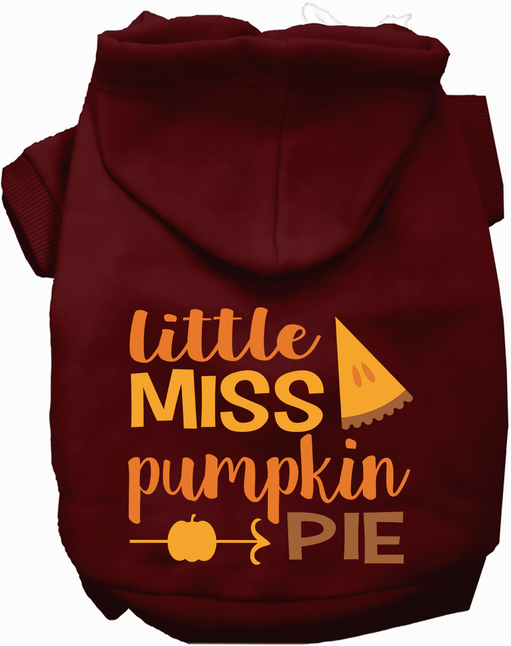 Dog Hoodie Little Miss Pumpkin Pie for Festive Halloween Pet