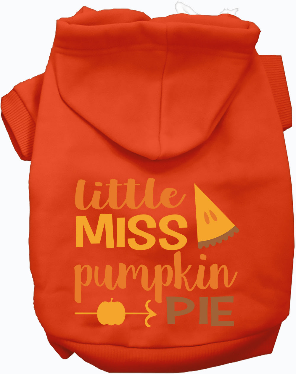 Dog Hoodie Little Miss Pumpkin Pie for Festive Halloween Pet