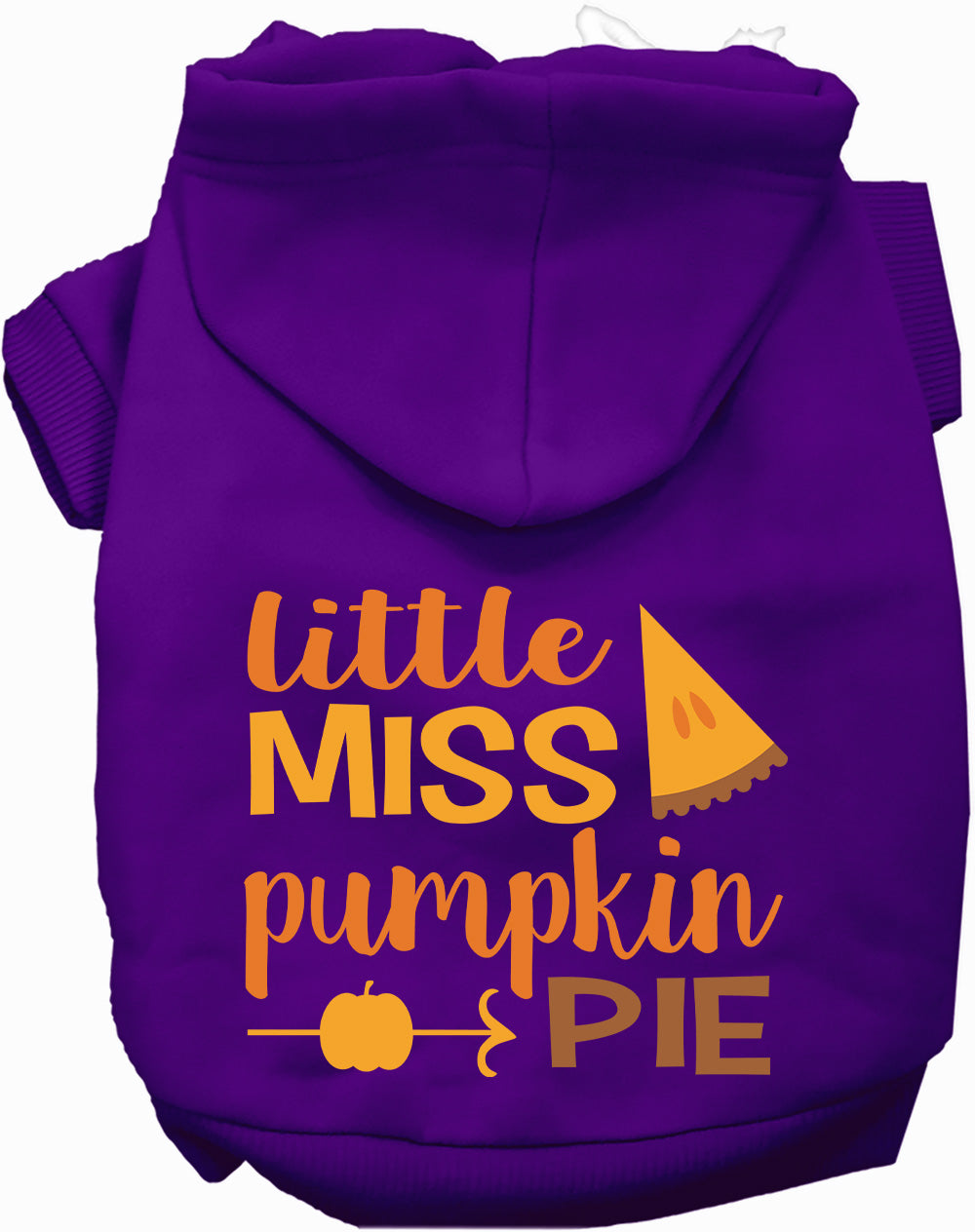 Dog Hoodie Little Miss Pumpkin Pie for Festive Halloween Pet