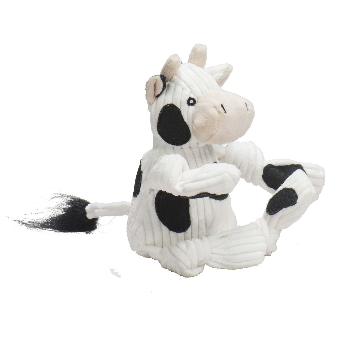 Dog Toy Dottie Cow Knottie Plush Toy for Daily Use Essential - lifestyle product image for dog toy